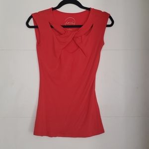 Red top with cutouts